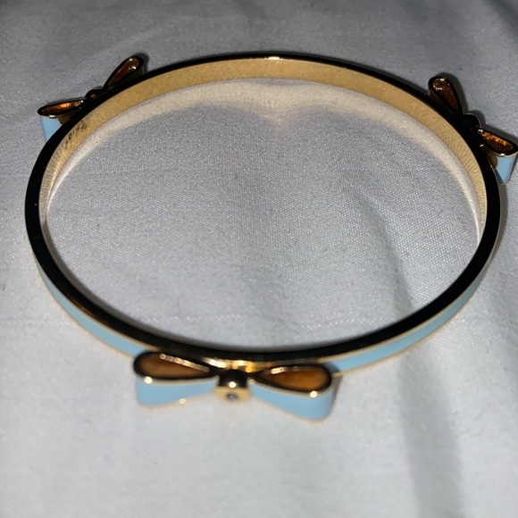Bangle blue bracelet with bows - Picture 1 of 2
